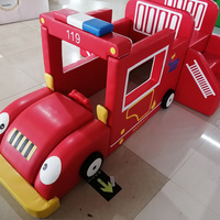 Camion de lutte contre l'incendie de haute qualité doux Playhouse équipement d'escalade intérieur enfant en bas âge toboggan doux école éducatif