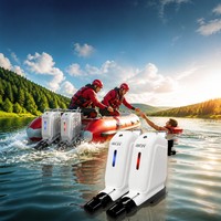 Propulseur électrique hors-bord LSJ-T200 4KW, à faible profondeur et fond plat, combo 2/3/4 unités, pour sauvetage aquatique et bateau de patrouille