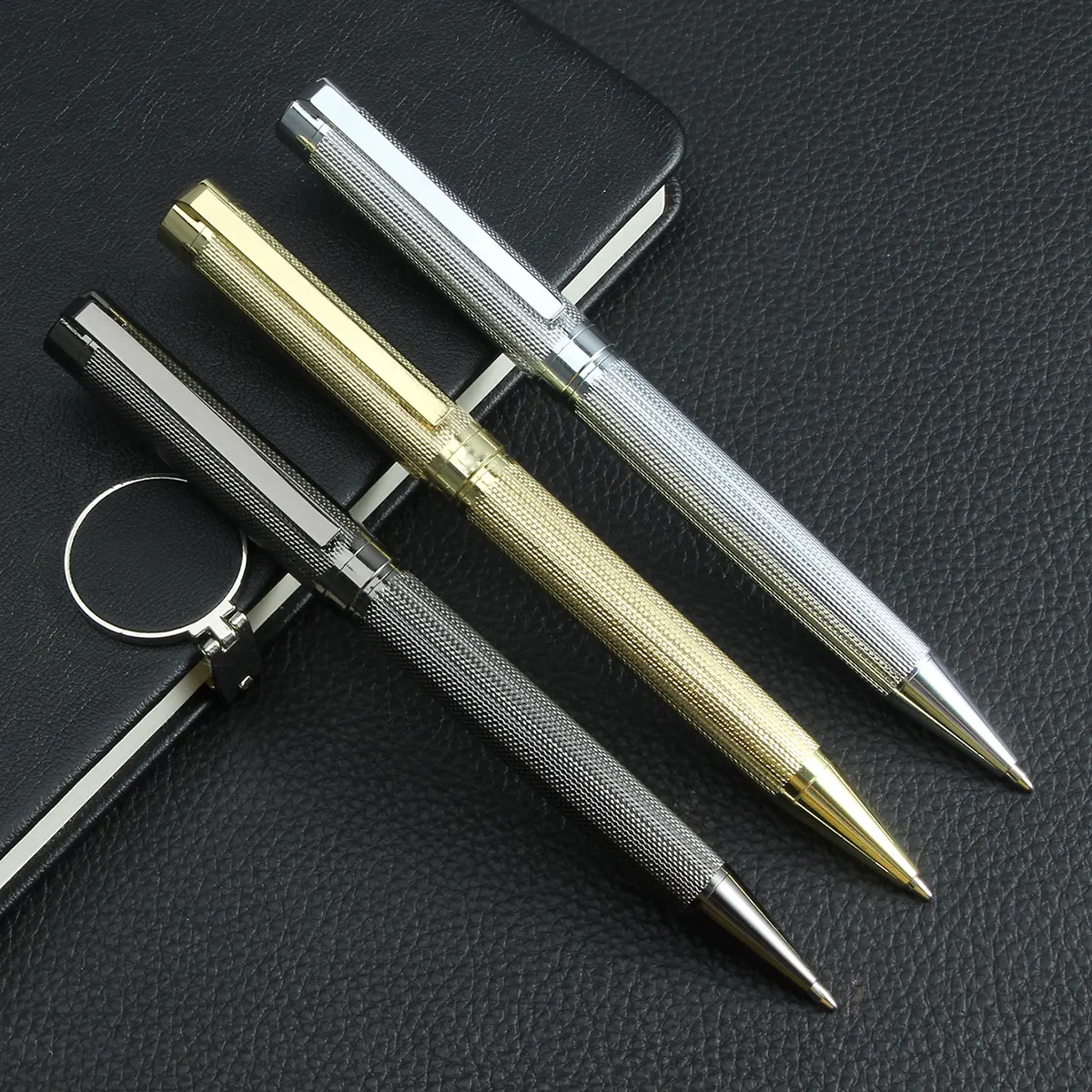 Zarif oyma lüks high-end metal tükenmez kalem şirket logosu özel kabul