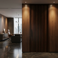 Porte intérieure en mélamine à grain de bois synchronisé Binbin, insonorisation 55 dB, joint de type T, résistance aux rayures supérieure, chambre à coucher, salle de bain