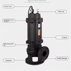Waste Dirty Water <b>Pumps</b> Grinder Cutter Dewatering Centrifugal <b>Submersible</b> Sewage <b>Pump</b> - Product Image 2