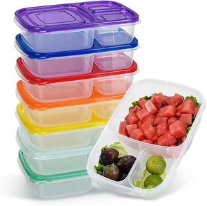 Tre e quattro grid bento box PP lunch box per picnic all'aperto <span class=keywords><strong>set</strong></span> di box per snack - Product Image 1