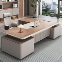 Bureau de direction moderne de luxe en forme de L Table de bureau de haute qualité ensemble de bureau et de chaises