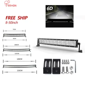 Ce resistência à curva da barra 12v, luz led barra de luz 52 44 32 24 polegadas trator barco atv suv caminhões barra de condução 240w