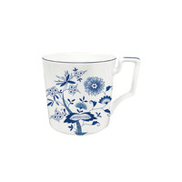 Mug Porselen Bone China Chinoiserie Biru Putih untuk Kopi Teh, Cocok untuk Hotel, Restoran, Kafe, Hadiah, Eceran, Peralatan Makan & Minum Kustom