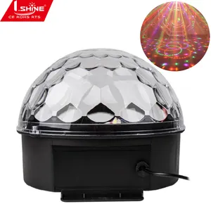 Equipo de DJ Etapa vacaciones Iluminación RGB Crystal LED Magic Ball Light Lámpara digital regalo promocional luz Bola de discoteca al por mayor