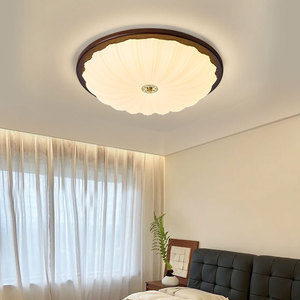 Vintage Style All Copper Solid Wood <b>Ceiling</b> <b>Light</b> Led 10-15 Sqm Bedroom Living Room Study Full Spectrum Eye Protecting - Product Image 2