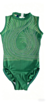 Justaucorps de gymnastique pour enfants, élasticité 4 directions, vert, tissu 100% nylon, avec cristaux scintillants Kelly Mystique bleu marine, toutes tailles