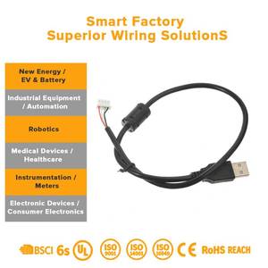 Cable Multipolar con Conductor de Cobre Blindado PH2.0, Doble Terminal, 6 Pines (<span class=keywords><strong>2</strong></span>.54) 2H-25011H-6Px2+UL2468 26-6C+Tubo Termocontraíble de PVC - Product Image 3