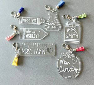 Llavero acrílico personalizado de venta directa de fábrica con tema de profesor para regalos de agradecimiento de profesor - Product Image 2