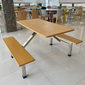 RUITAI-Juego de mesas y sillas de comedor de diseño moderno, juego de comedor plegable multicolor con opciones de plástico/cuero para cafetería - Product Image 5