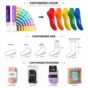OEM <b>Custom</b> Logo Trampoline <b>Grip</b> <b>Socks</b>, Lightweight Anti-Slip Jump <b>Socks</b> for Indoor Playground & Trampoline Park - Product Image 6