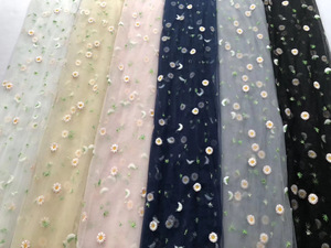 Nuova piccola Daisy in pizzo Tulle tessuto a conchiglia crisantemo ricamato per abbigliamento per bambini - Product Image 4