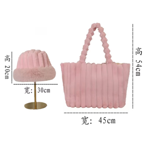 Borsa Invernale in Peluche da Donna, Grande Capacità, Morbida, con Cappello Caldo, Borsa a Spalla Casual - Product Image 5