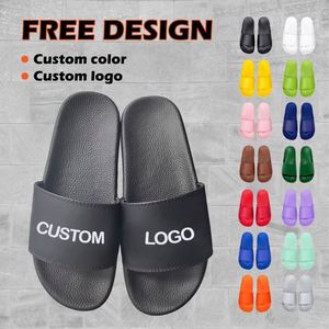 Custom Brand Women Men Slides <b>Sandals</b> Non- PVC Material Modern Style Customized Logo Color Promotional Hotel Bathroom - Product Image 1