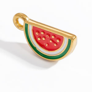 Mini dijes de joyería 3D con dibujos animados de frutas, formas mixtas para hacer pulseras, accesorios de bricolaje chapados en acero inoxidable - Product Image 4