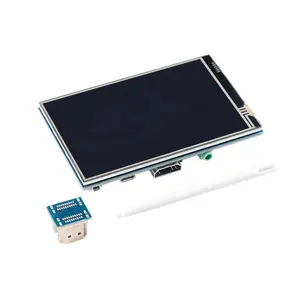 Modul Layar Monitor LCD IPS 4 Inci 800X400 Layar 4.0 "dengan Output Audio Panel Sentuh Resistif GPIO untuk Raspberry Pi