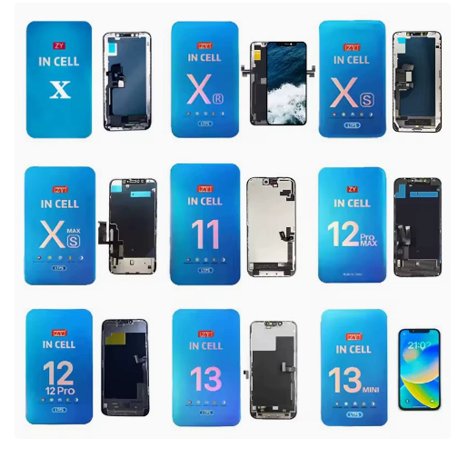 ZY FHD  Display Pantalla Assembly For iphone X XS 11 Pro 12  13 13Pro 14 14 pro 15 15 pro 16 16pro Max LCD Touch Screen