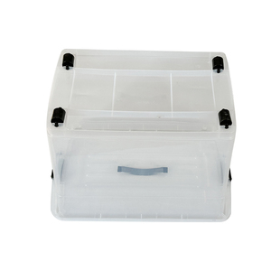 Contenitori Impilabili in Plastica Trasparente da 110 L, Scatole per Conservazione di Snack, Libri, Giocattoli, Oggetti Vari, Articoli per la Casa - Product Image 4