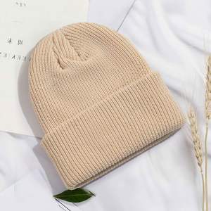 Korean Style Autumn Winter Acrylic Jacquard <b>Thick</b> Yarn Knitted Solid Color Warm Customized Logo Japanese Style Unisex Adults - Product Image 2