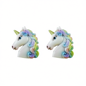 Blocs magnétiques décoratifs pour cheveux en forme de tête de licorne arc-en-ciel - Product Image 2