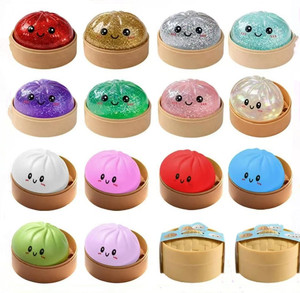 Wholesale Dumpling <b>Squishy</b> Toy with Steamer Cute Glitter Bun Squeezeable Sensory Fidget Stress Relief Novelty Gift - Product Image 5