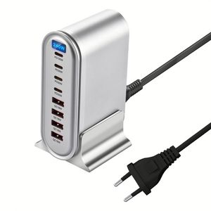 240W GaN High-Power Desktop Charging Station Multi-Ports Fast Charging Adapter 4U4C Travel Block Charger with Digital Display - Product Image 3