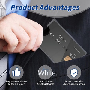 10-Piece tối giản cứng nhựa thẻ tín dụng trường hợp với nút đóng cửa 2 mét dày trong suốt & an toàn cho ngân hàng & EC thẻ - Product Image 6