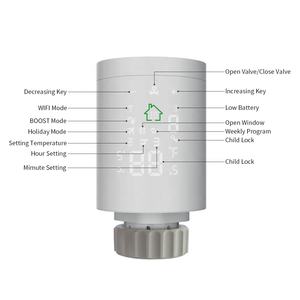 Vanne de radiateur à commande thermostatique intelligente Zigbee, <span class=keywords><strong>thermostat</strong></span> numérique moderne, connectivité Tuya pour <span class=keywords><strong>les</strong></span> systèmes de chauffage au sol - Product Image 3