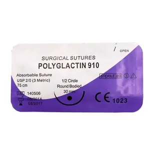 Suturas coreanas tıbbi steril polyglactin pga 910 cerrahi sütür