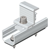 Art Sign |   Système de montage solaire AL6005-T5, mini-rail solaire à fixation directe, support à profil court pour système de montage sur toit métallique