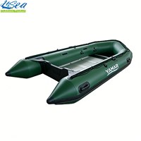 Perahu Karet PVC C A380 12mm Buatan China, Dapat Disesuaikan, 380cm 12ft, Kapasitas 6 Orang, Dilengkapi Lantai Aluminium untuk Laut Samudra