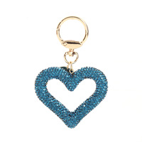 Porte-clés Cœur de Luxe pour Femme, en Cristal et Strass, Breloque de Sac et de Voiture, Pendentif Diamant, Porte-clés Cœur Scintillant pour Fille