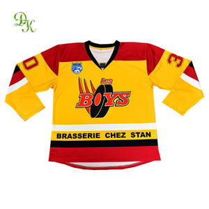 تصميم مخصص طباعة التكبير رجل قصيرة الأكمام هوكي الجليد الفانيلة - Product Image 6