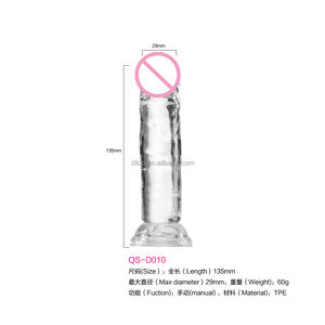 <span class=keywords><strong>Hot</strong></span> Koop Meisjes Seksspeeltjes Realistische Grote Lul Enorme Transparante Dikke Dildo Anale - Product Image 6