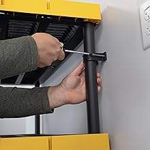 Estante de Almacenamiento de Plástico Ventilado de 4 Niveles, Resistente, de Uso Medio, Portátil, para Garaje - Product Image 5