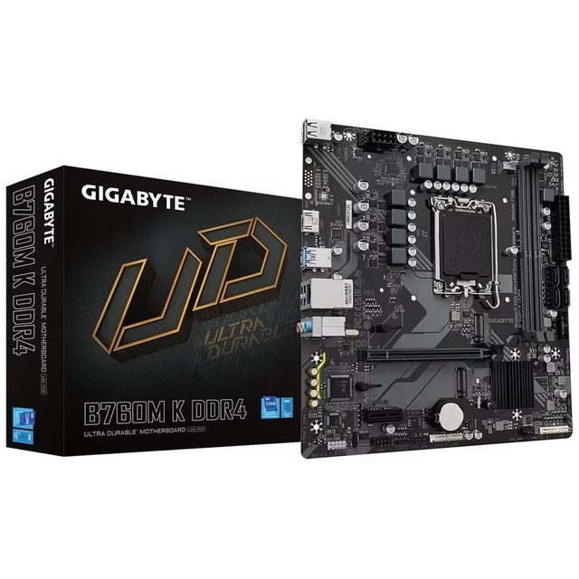 Gigabyte Computer Motherboard B760M K D4 LGA 1700 2xDDR4 DIMM Support I14/13/12 Processor Gaming Motherboard