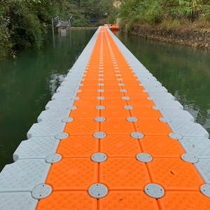 Pont flottant en plastique durable plate-forme à chevalets ponton modulaire marin jet ski quai flottant - Product Image 4