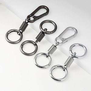 Retro Style Simple Strong Carabiner Shape Spring <b>Keychain</b> Key Chain Ring Keyring Keyfob Key Holder - Product Image 1