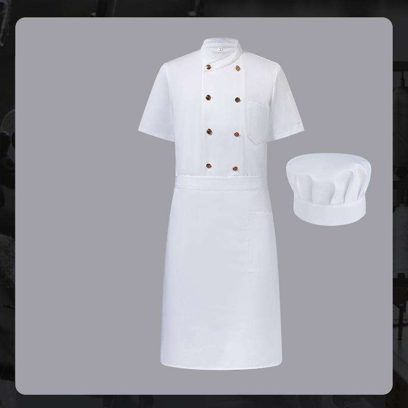 ด้านบน-ผ้ากันเปื้อน-หมวก-สีขาว