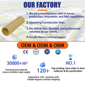 Sac filtrant industriel P84 pour usine d'incinération des déchets, filtration haute efficacité, sac filtrant de poussière - Product Image 2