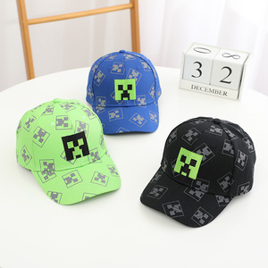 Gorra <span class=keywords><strong>de</strong></span> Béisbol Infantil <span class=keywords><strong>de</strong></span> <span class=keywords><strong>Minecraft</strong></span> con Diseño <span class=keywords><strong>de</strong></span> <span class=keywords><strong>Creeper</strong></span>, PVC, Primavera/Otoño, Nueva Llegada, Visera Protectora Solar para Bebés - Product Image 1
