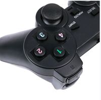 2025S negro con cable USB PC juego controlador Joypad Gamepad Motor de vibración para WinXP/Win7/8/10 Windows ordenador Motor de vibración
