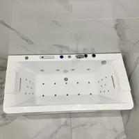 Bañera de Acrílico Doble Aoningjie para Apartamentos Pequeños, Casas de Huéspedes y Hogares, con Luz de Colores y Temperatura Constante, Independiente
