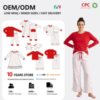 Ensemble de pyjamas de Noël assortis pour la famille Puresun, en coton biologique, combinaison de Noël pour enfants et bébés, tenues pour animaux de compagnie, vêtements de nuit pour les fêtes, OEM