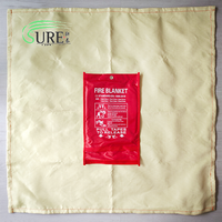 Couverture anti-feu industrielle en fibre d'aramide 400g m² 95cm Couverture de protection anti-chaleur d'urgence pour soudage carré