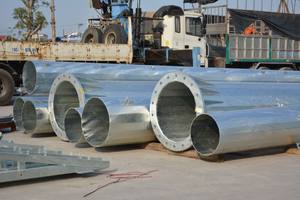 Hot Dip Galvanized Monopole Cell Tower With Lights Electrical Telecommunication Towers VCOATING - Product Image 5