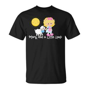 T-shirt Mary Had a Little Lamb pour enfants, tout-petits et adultes, design avec rime de crèche - Product Image 1