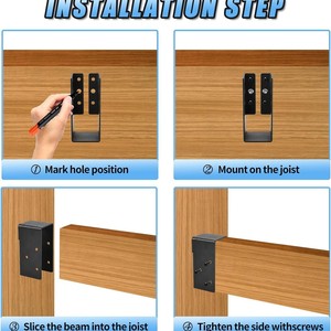 Hidden Beam Support Bracket Keel Hanger Outdoor Flange Bracket Crossbeam Handrail Fence Reinforcement <b>Plate</b> - Product Image 4