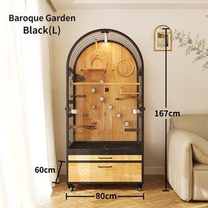 Bölücüler ile çin kuşlar kuş kafesleri için özel tasarım hafif papağan kafes büyük kuş kafesleri - Product Image 4